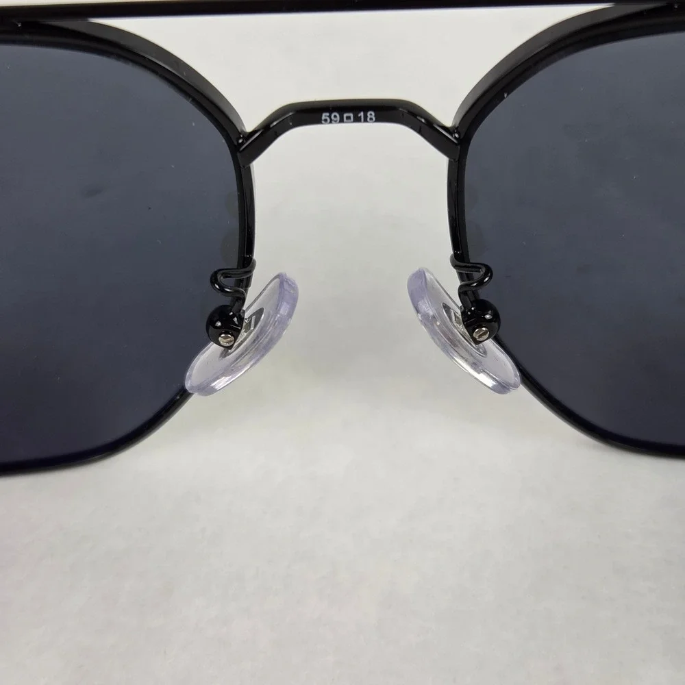 Ray-Ban RB3724D Black Polarized Aviator Sunglasses 59-18 Unisex Large Frame